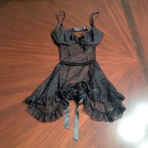 Sexy VS French maid all lace baby doll w/back tie